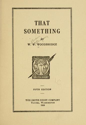 Cover for That something