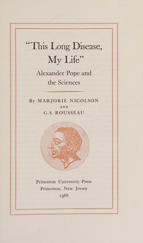 Cover for "This long disease, my life"
