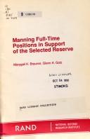 Cover for Manning full-time positions in support of the Selected Reserve