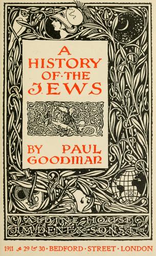 Cover for A history of the Jews