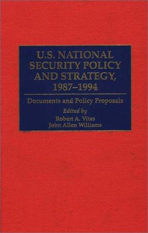 Cover for U.S. national security policy and strategy, 1987-1994