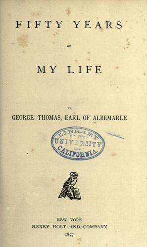Cover for Fifty years of my life