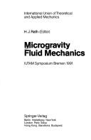 Cover for Microgravity fluid mechanics