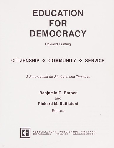 Cover for Education for Democracy