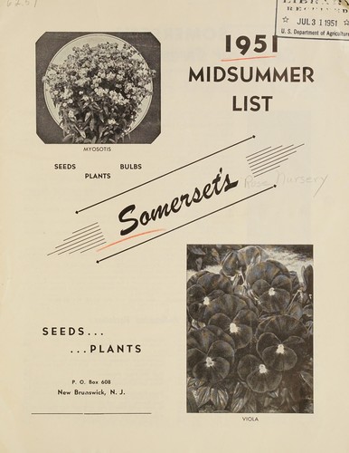 Cover for 1951 midsummer list