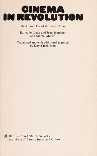 Cover for Cinema in revolution