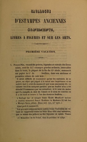 Cover for Estampes anciennes