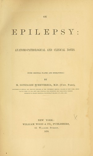 Cover for On epilepsy