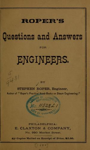 Cover for Roper's questions and answers for engineers