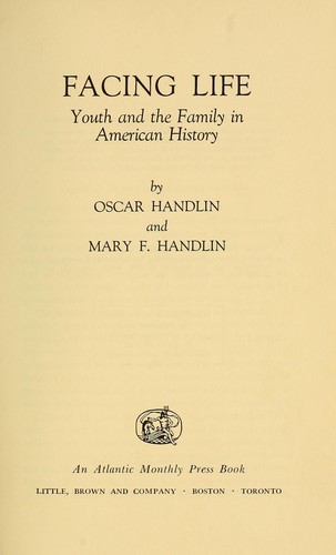 Cover for Facing life; youth and the family in American history