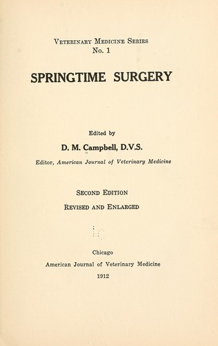 Cover for Springtime surgery
