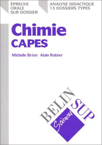 Cover for Chimie CAPES 