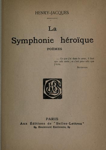 Cover for symphonie héroïque