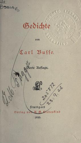 Cover for Gedichte.