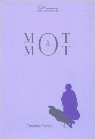 Cover for Mot à mot