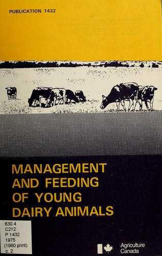 Cover for Management and feeding of young dairy animals