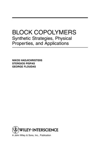 Cover for Block copolymers