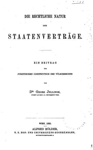 Cover for rechtliche natur der staatenverträge.