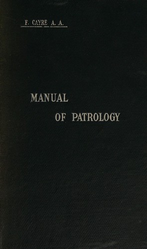 Cover for Manual of patrology and history of theology