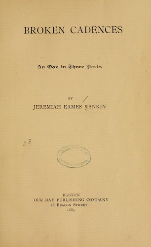 Cover for Broken cadences