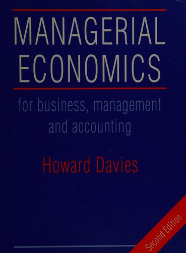 Cover for Managerial Economics for Business, Management, and Accounting