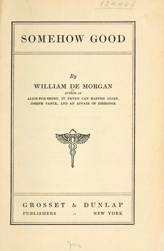 Cover for Somehow good