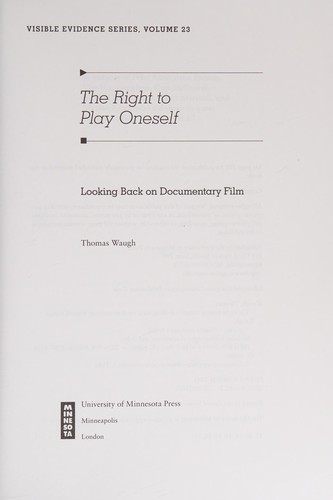 Cover for The right to play oneself