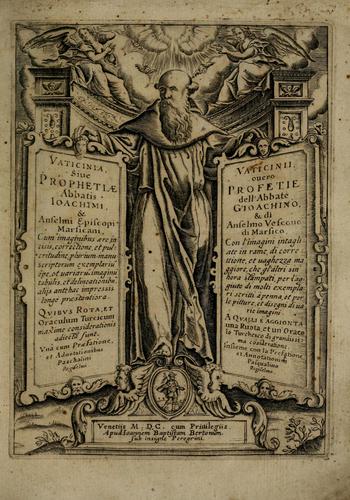 Cover for Vaticinia, siue Prophetiae Abbatis Ioachimi, & Anselmi Episcopi Marsicani