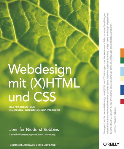 Cover for Webdesign mit (X)HTML und CSS
