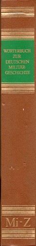 Cover for Wörterbuch zur deutschen Militärgeschichte