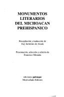 Cover for Monumentos literarios del Michoacán prehispanico