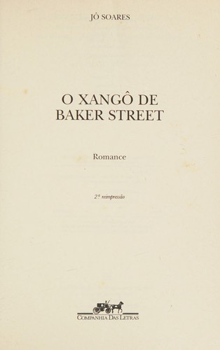 Cover for O xangô de Baker Street