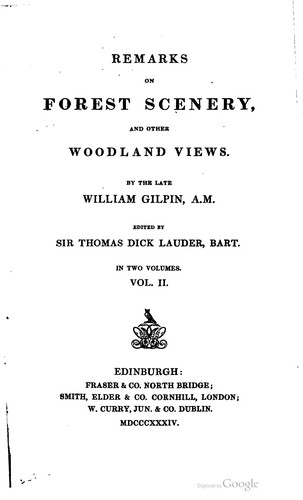 Cover for Remarks on forest scenery, & other woodland views