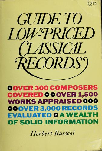 Cover for Guide to low-priced classical records