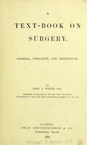 Cover for A text-book on surgery