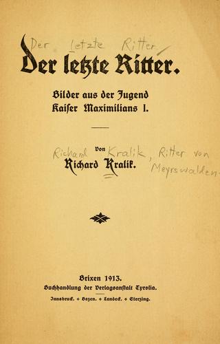 Cover for Der letzte Ritter