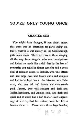 Cover for You're only young once