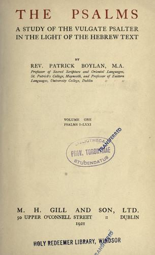 Cover for The Psalms