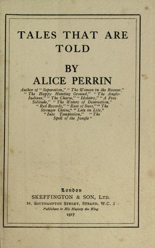 Cover for Tales that are told
