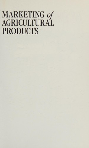 Cover for Marketing of agricultural products