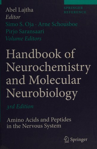 Cover for Handbook of neurochemistry and molecular neurobiology.