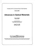 Cover for Advances in optical materials