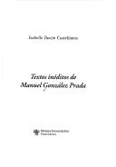 Cover for Textos inéditos de Manuel González Prada