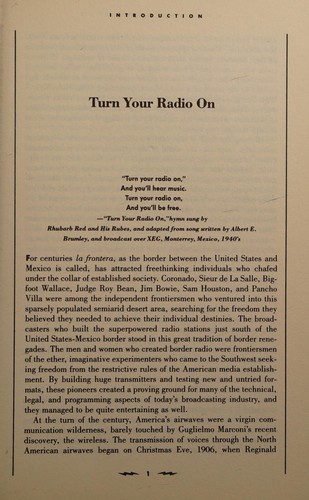 Cover for Border radio