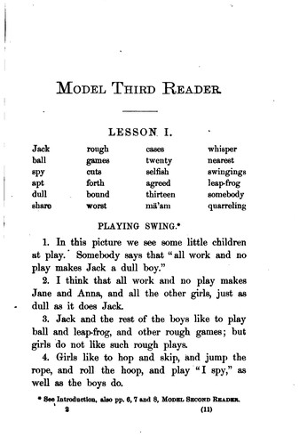 Cover for Model First[-fourth] Reader ...