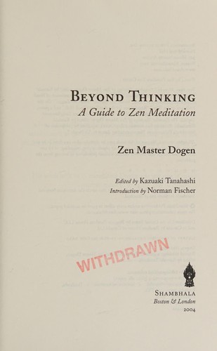 Cover for Beyond thinking