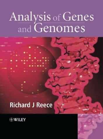 Cover for Analysis of Genes and Genomes