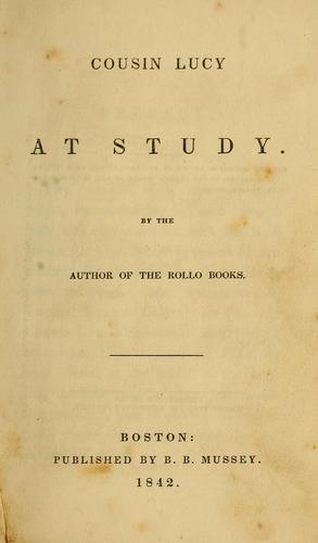 Cover for Cousin Lucy at study
