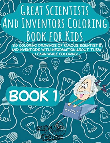 Cover for Great Scientists and Inventors Coloring Book for Kids