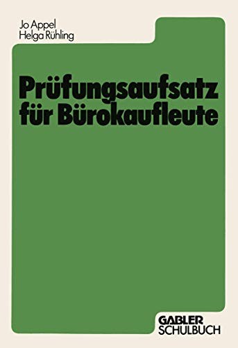 Cover for Prüfungsaufsatz für Bürokaufleute
